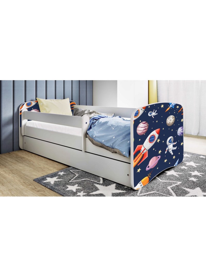 Lit babydreams cosmos blanc avec tiroir, sans matelas, 140/70 Multicolore - Kiabi