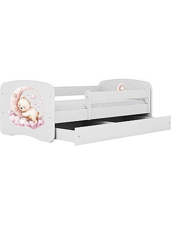 Lit babydreams ourson - rêve avec tiroir sans matelas 140/70