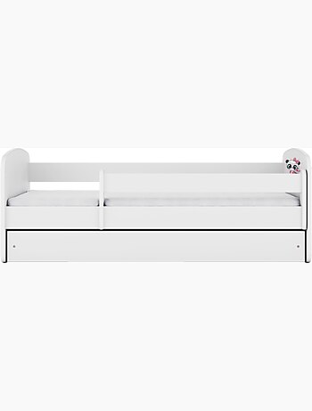 Lit babydreams panda blanc avec tiroir, sans matelas, 140/70