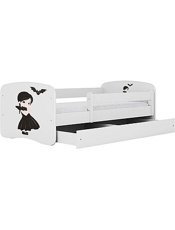 Lit babydreams white wednesday avec tiroir, sans matelas, 140/70