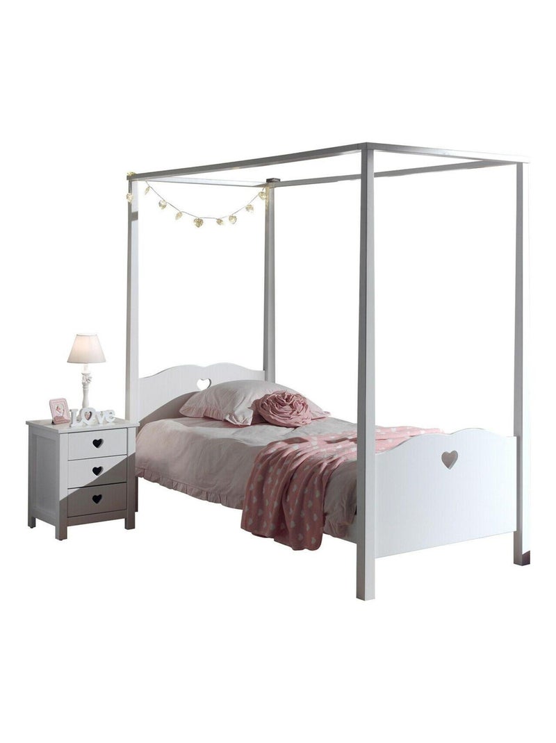 Lit baldaquin Blanc - Kiabi