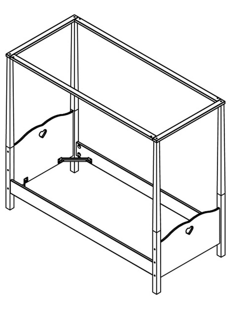 Lit baldaquin Blanc - Kiabi