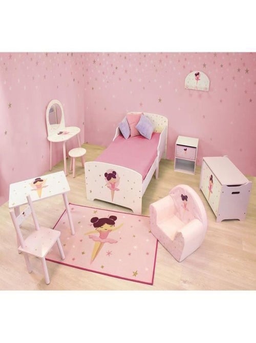 Lit Ballerine Lit + Sommier +lattes - 70x140 cm - Kiabi Lit Ballerine Lit + Sommier +lattes - 70x140 cm - Kiabi