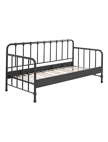 Lit banquette à barreaux en métal