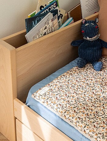 Lit banquette avec lit gigogne bois massif hêtre naturel ARSÈNE