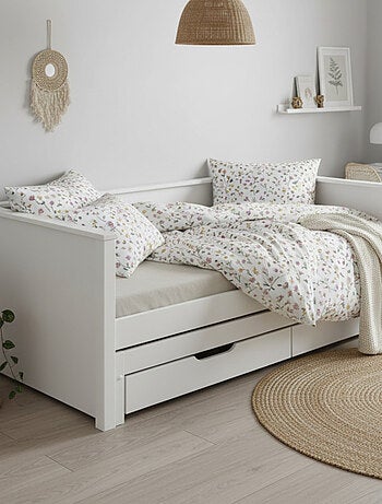 Lit banquette avec lit gigogne pin massif BASILE