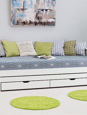 Lit banquette avec lit gigogne pin massif BASILE