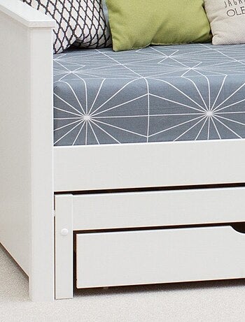 Lit banquette avec lit gigogne pin massif BASILE