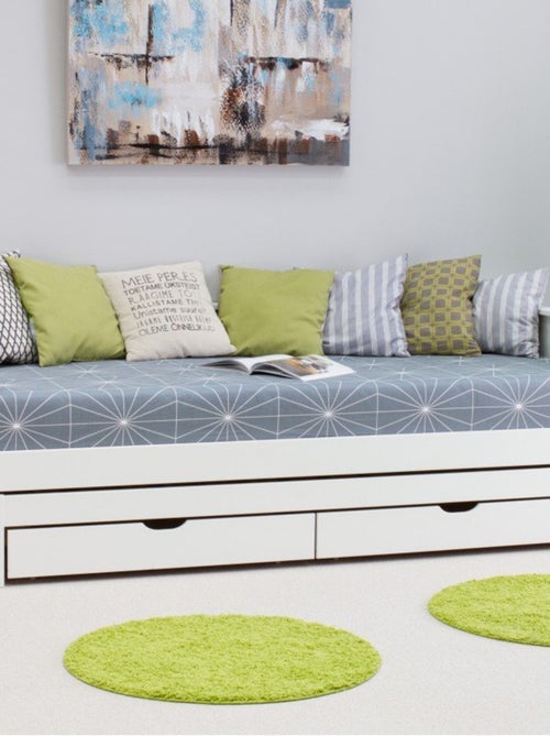 Lit banquette avec lit gigogne pin massif  BASILE - Kiabi