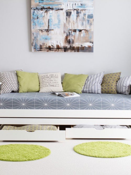 Lit banquette avec lit gigogne pin massif  BASILE - Kiabi