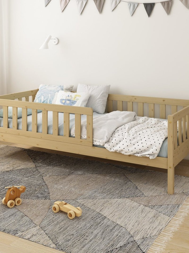Lit banquette avec tiroirs pin massif  CHARLIE Bois naturel - Kiabi