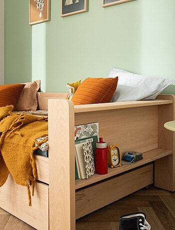 Lit banquette bois massif hêtre naturel ARSÈNE