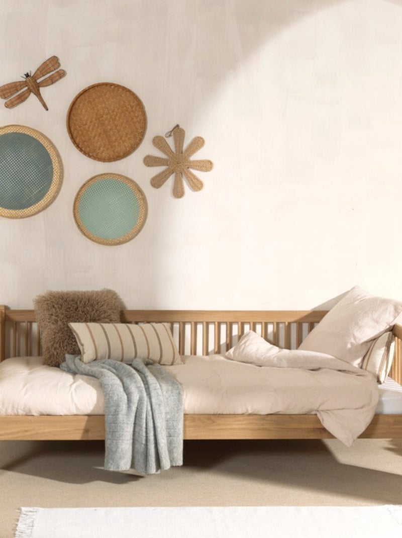 Lit banquette en chêne massif  ROMANE Bois naturel - Kiabi