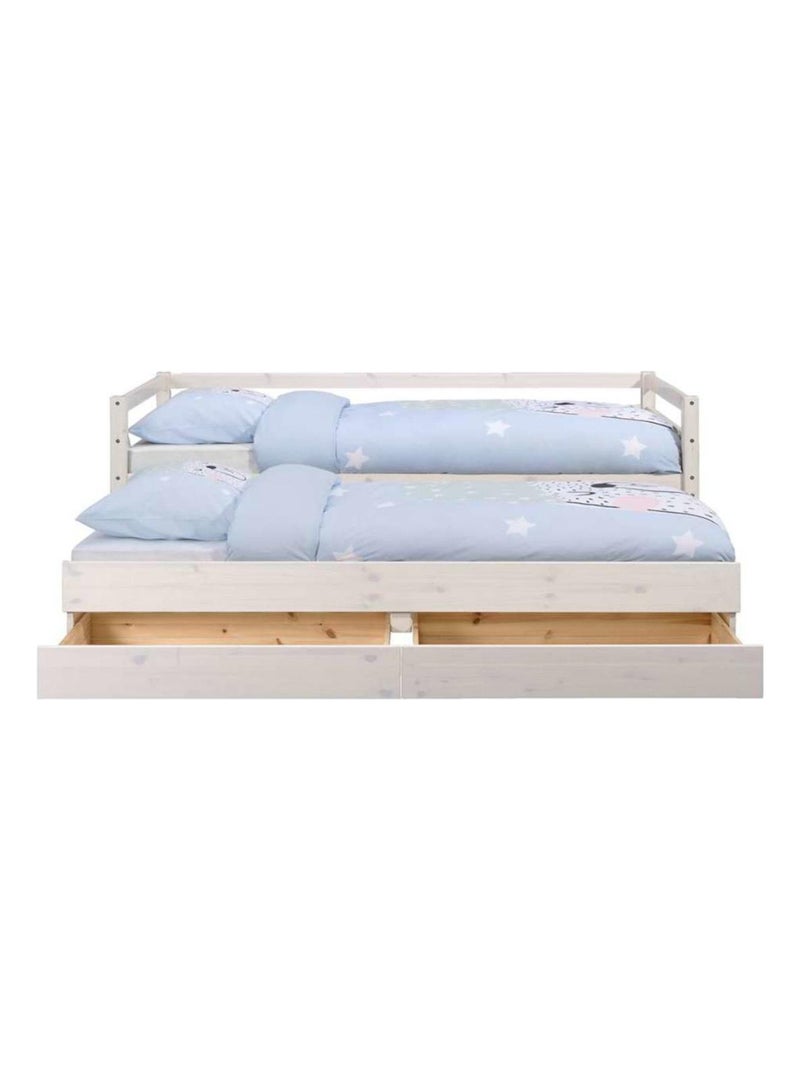 Lit banquette gigogne Alma - AKITEN RETAIL Blanc Blanc - Kiabi