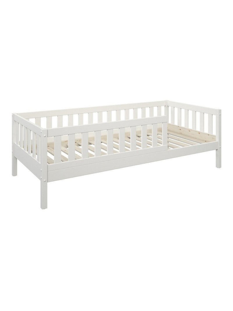 Lit banquette pin massif  CHARLIE Blanc - Kiabi