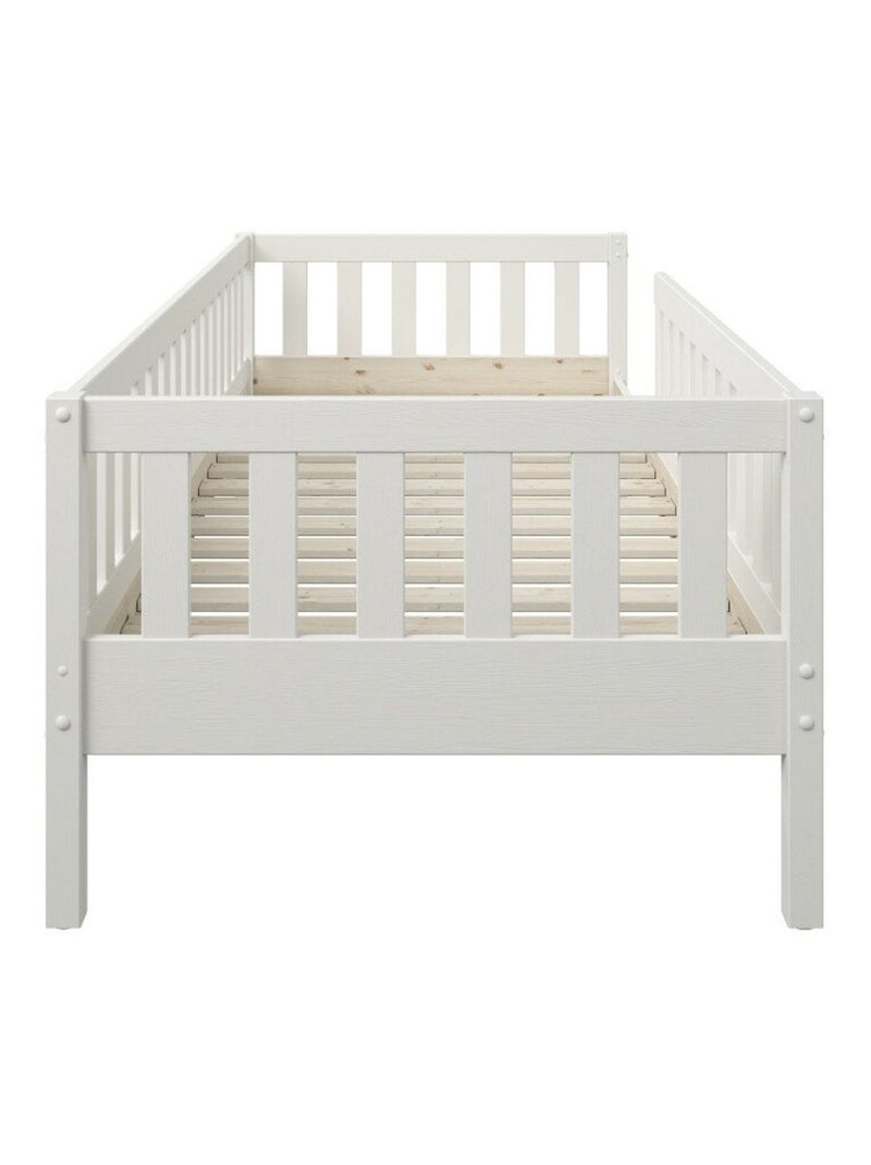 Lit banquette pin massif  CHARLIE Blanc - Kiabi
