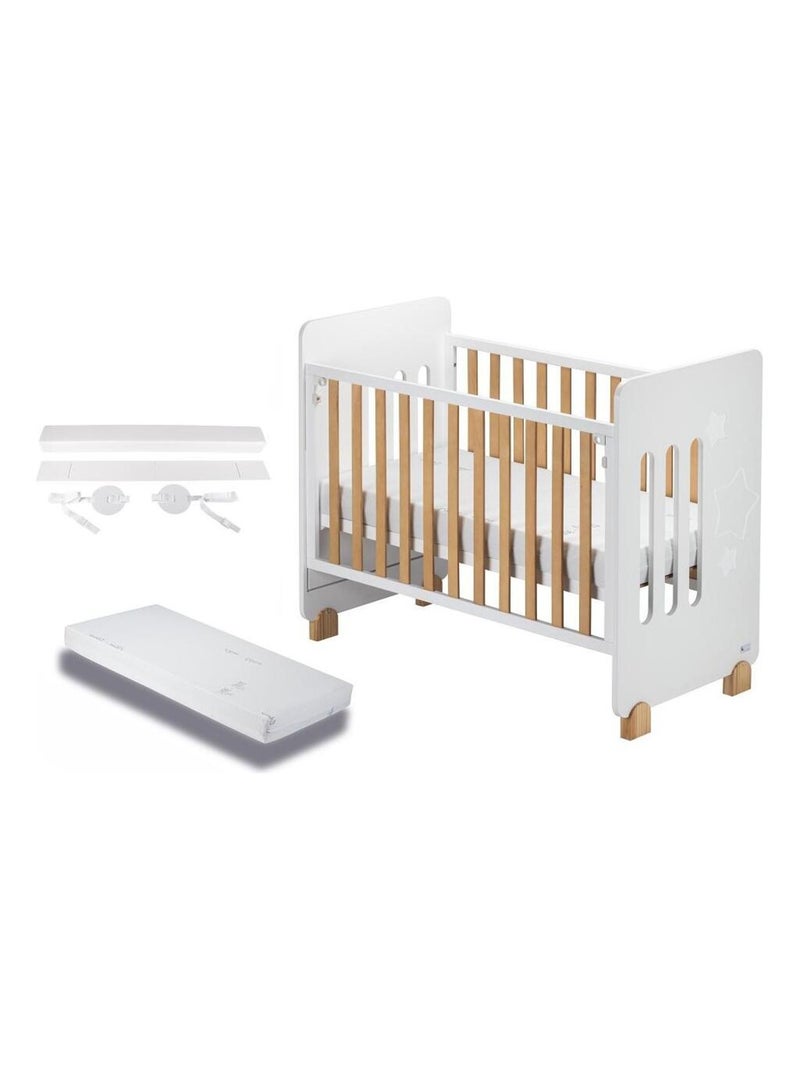 Lit Bébé -  Star Nature avec Kit Cododo Beige - Kiabi