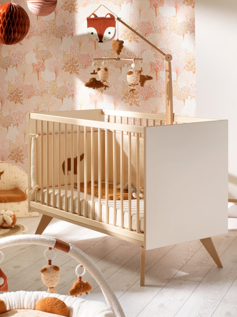 Lit bébé 120x60 à barreaux sur pieds - SAUTHON Ecru - Kiabi