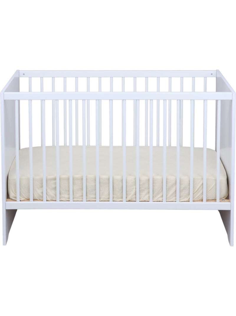 Lit bébé 120x60 avec têtes de lit panneaux - BABYPRICE Blanc - Kiabi