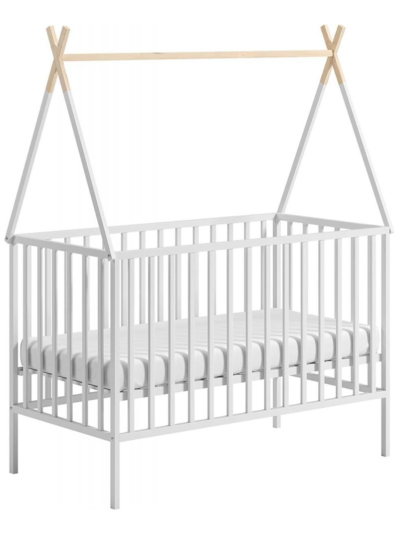 Lit bébé 120x60 TIPI - blanc Blanc - Kiabi