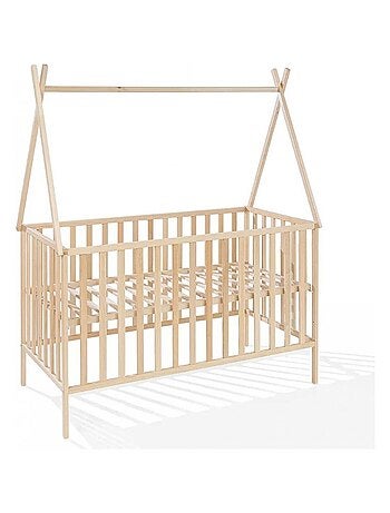 Lit bébé 120x60 tipi - naturel