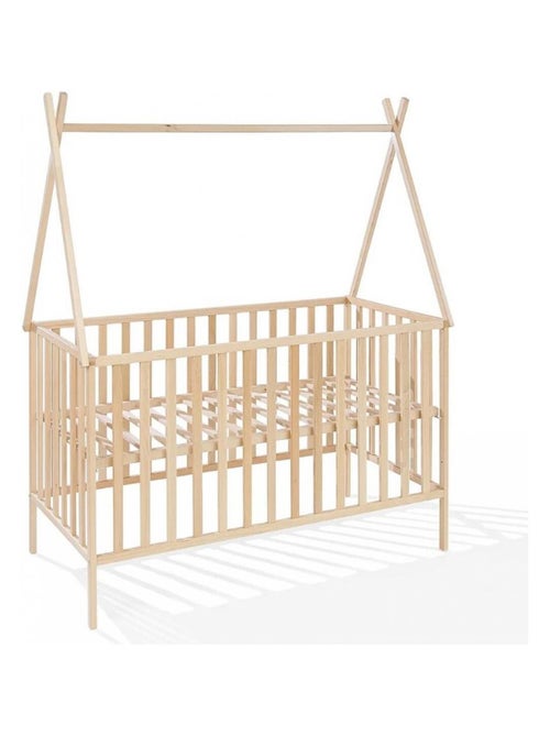 Lit bébé 120x60 tipi - naturel - Kiabi