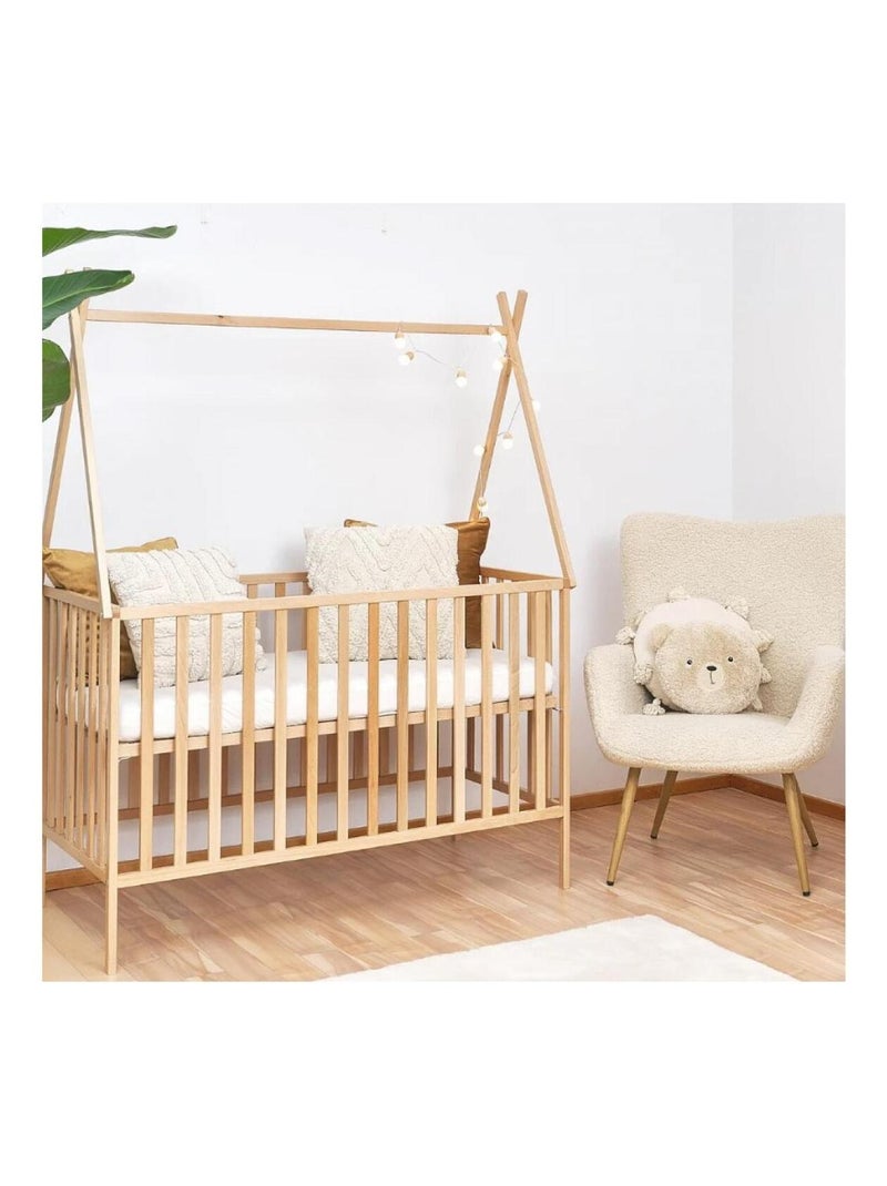 Lit bébé 120x60 tipi - naturel Beige - Kiabi