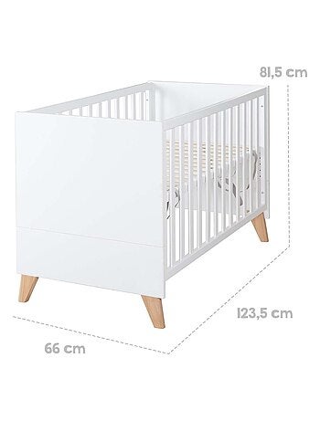 Lit bébé 2en1 cododo et lit indépendant 60 x 120 'Leon' ROBA