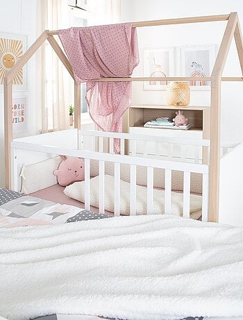 Lit bébé 2en1 cododo et lit indépendant 'Cabane' ROBA