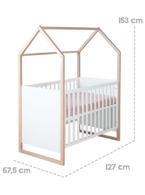 Lit bébé 2en1 cododo et lit indépendant 'Roba Cabane' - Kiabi