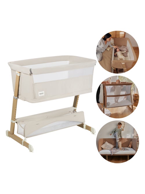Lit bébé 5en1 LIONELO Thomi Plus - Lit Cododo - Barceau Bebe - Parc bebe - Canapé-lit jusqu'à 100 kg - Kiabi