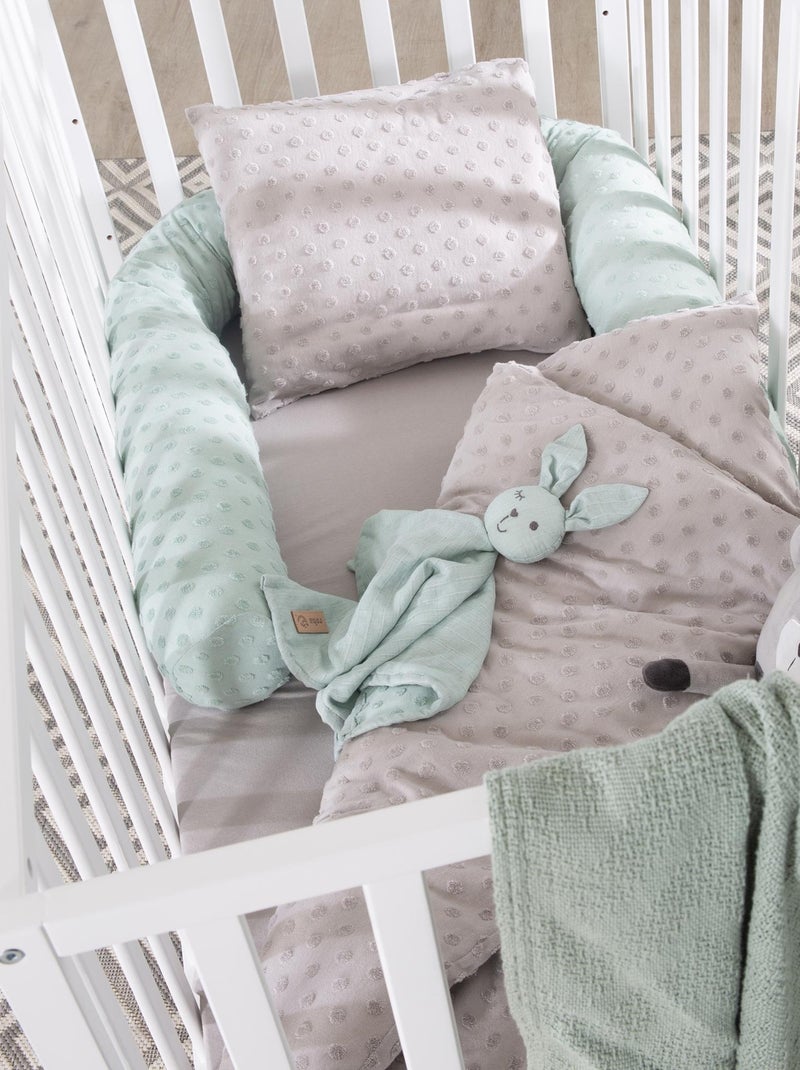 Lit bébé 60 x 120 en hêtre massif bio réglable en hauteur 'Cosi' ROBA Blanc - Kiabi