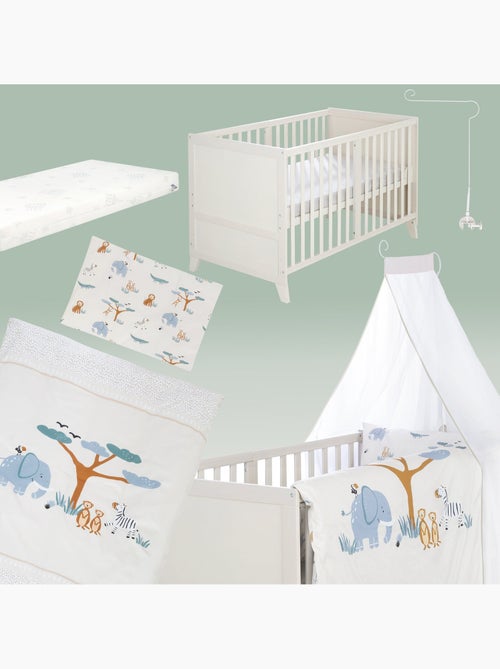Lit bébé 70 x 140 avec literie complète 'Savanna Friends' ROBA - Kiabi