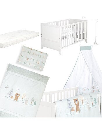 Lit bébé 70 x 140 avec literie complète 'Savanna Friends' ROBA
