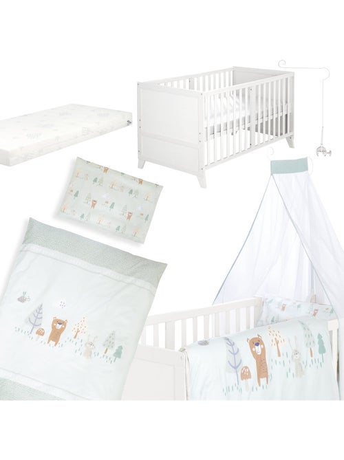 Lit bébé 70 x 140 avec literie complète 'Wooland Buddies' ROBA - Kiabi