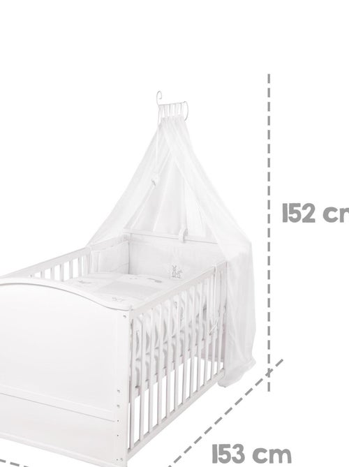 Lit bébé 70 x 140 cm évolutif avec literie complète 'Fox et Bunny' ROBA - Kiabi