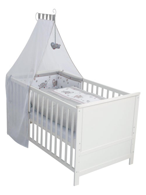 Lit bébé 70 x 140 cm évolutif avec literie complète 'Jumbotwins' ROBA - Kiabi