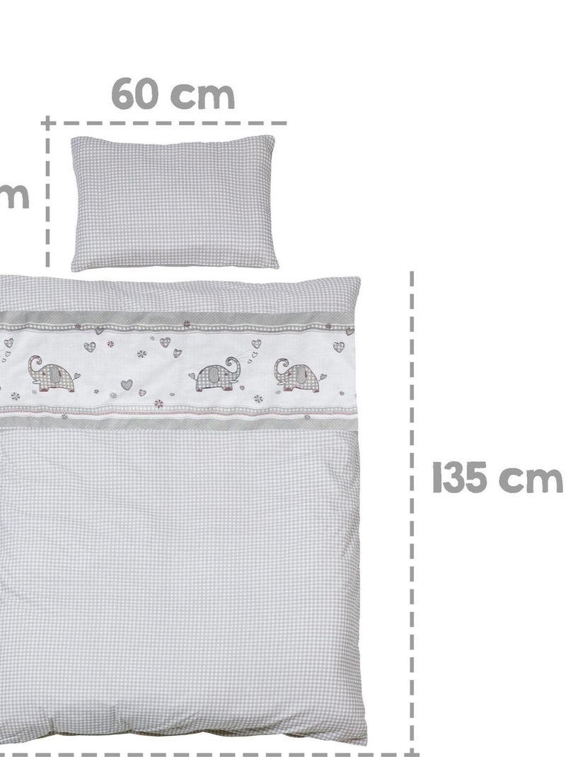 Lit bébé 70 x 140 cm évolutif avec literie complète 'Jumbotwins' ROBA Blanc - Kiabi