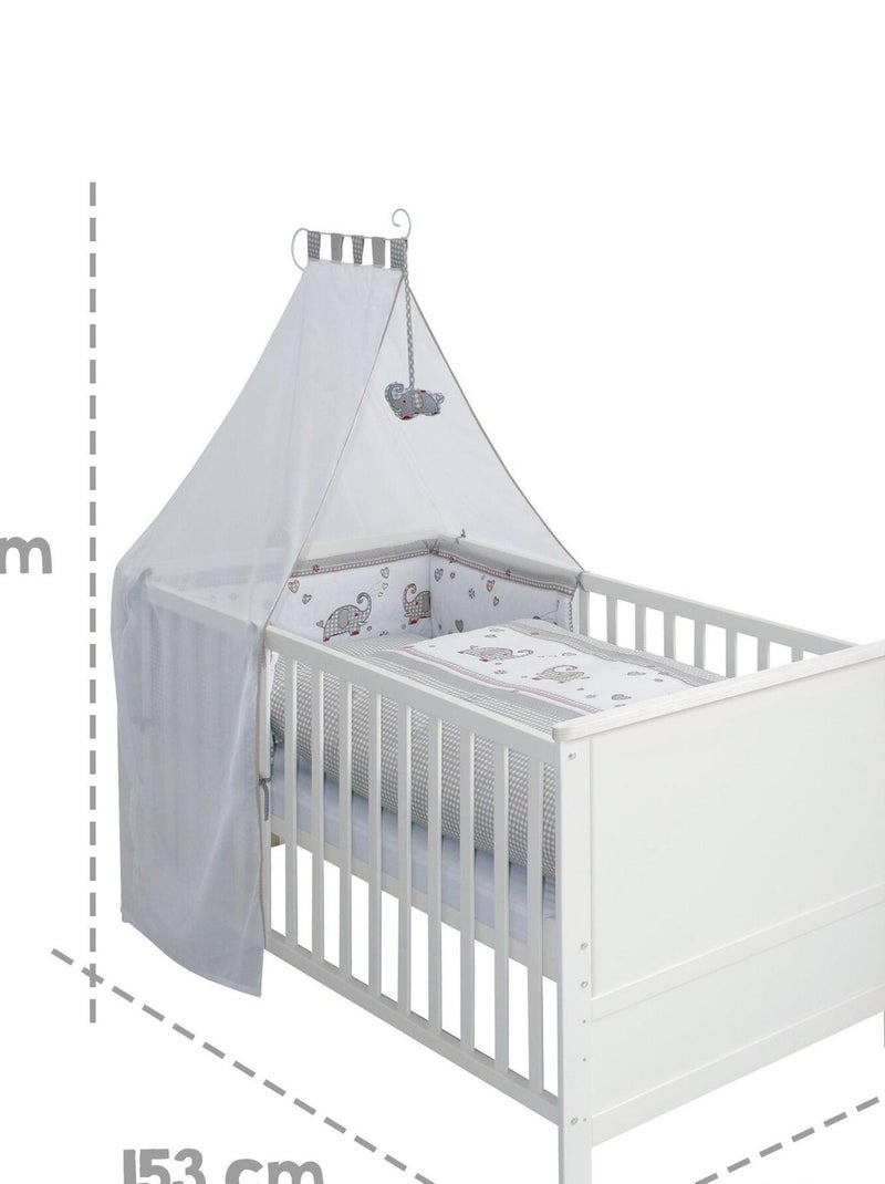 Lit bébé 70 x 140 cm évolutif avec literie complète 'Jumbotwins' ROBA Blanc - Kiabi