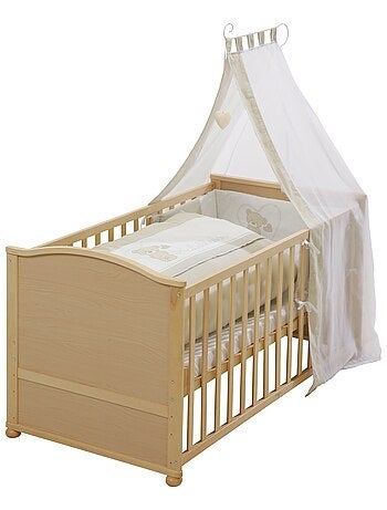 Lit bébé 70 x 140 cm évolutif avec literie complète 'Liebhabear' ROBA