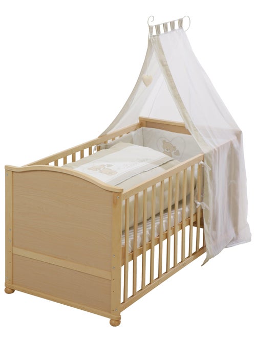 Lit bébé 70 x 140 cm évolutif avec literie complète 'Liebhabear' ROBA - Kiabi