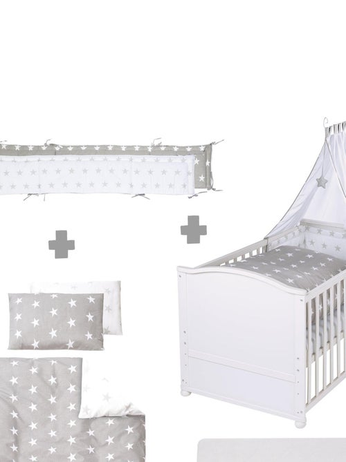 Lit bébé 70 x 140 cm évolutif avec literie complète 'Little Stars' ROBA - Kiabi