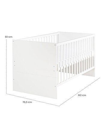 Lit bébé 70 x 140 cm évolutif et convertible en lit enfant 'Anton' ROBA