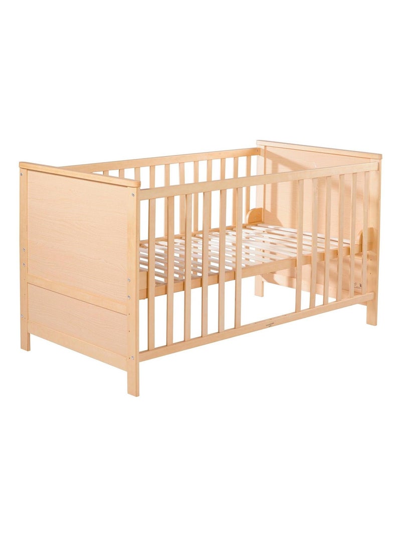 Lit bébé 70 x 140 cm évolutif et convertible en lit enfant ROBA Marron clair - Kiabi