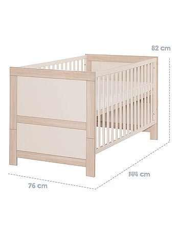 Lit bébé 70 x 140 évolutif transformable en lit junior 'Momo' ROBA