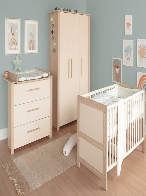 Lit bébé 70 x 140 évolutif transformable en lit junior 'Momo' ROBA - Kiabi Lit bébé 70 x 140 évolutif transformable en lit junior 'Momo' ROBA - Kiabi