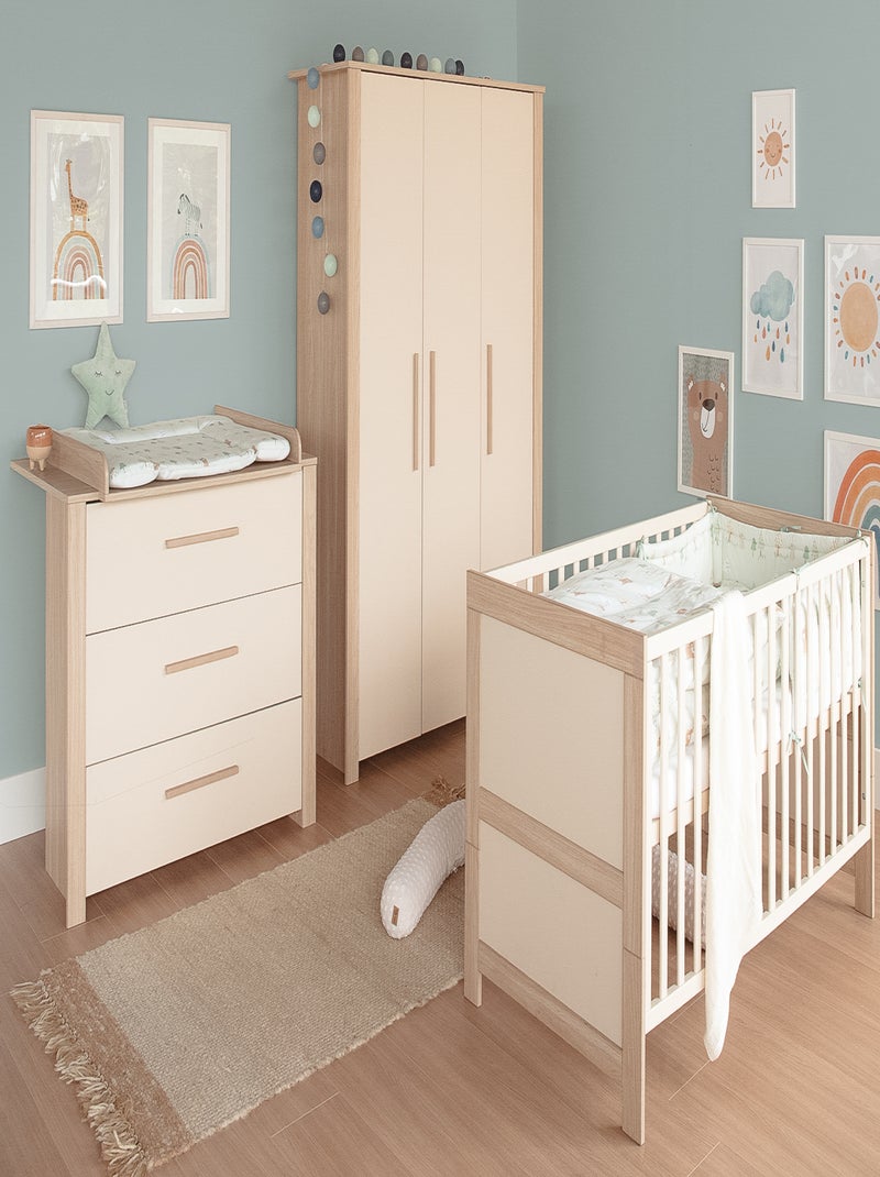 Lit bébé 70 x 140 évolutif transformable en lit junior 'Momo' ROBA Beige coquille - Kiabi