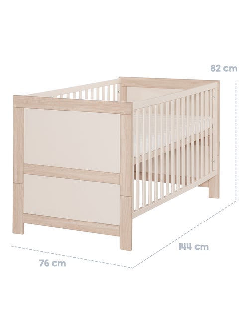 Lit bébé 70 x 140 évolutif transformable en lit junior 'Momo' ROBA - Kiabi Lit bébé 70 x 140 évolutif transformable en lit junior 'Momo' ROBA - Kiabi