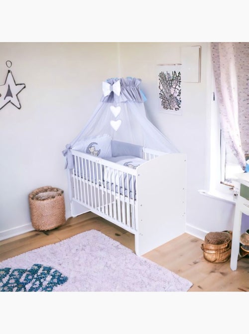 Lit bébé à barreaux - avec matelas et parure 11 pièces ourson ballon - kmbaby - Kiabi Lit bébé à barreaux - avec matelas et parure 11 pièces ourson ballon - kmbaby - Kiabi