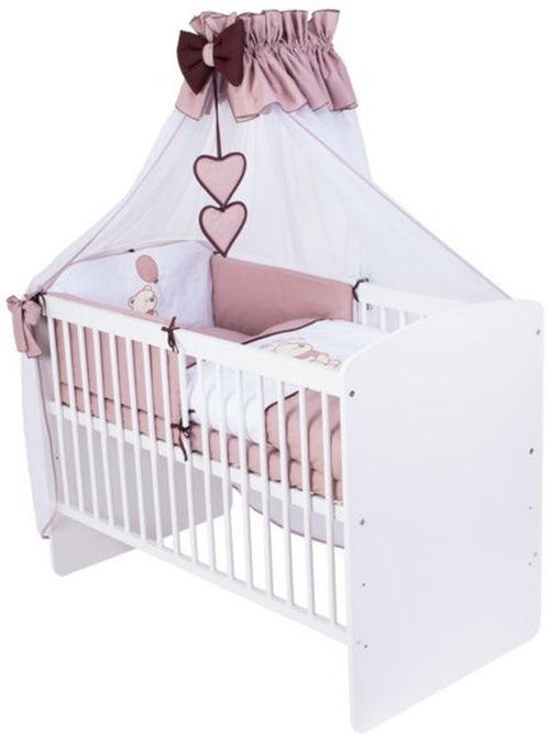 Lit bébé à barreaux - avec matelas et parure 11 pièces ourson ballon - kmbaby - Kiabi Lit bébé à barreaux - avec matelas et parure 11 pièces ourson ballon - kmbaby - Kiabi